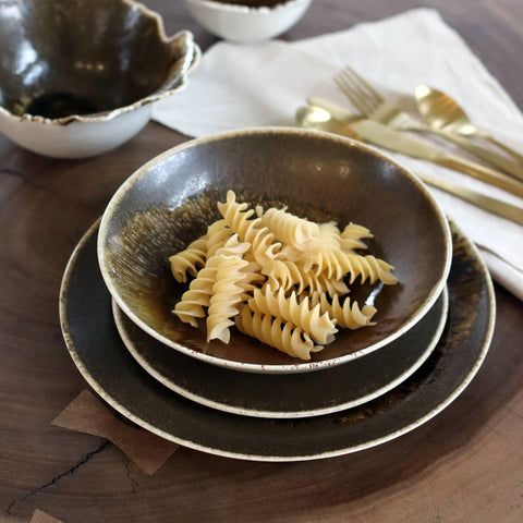 Assiette creuse Saturne marron — Ogo living — photo 4