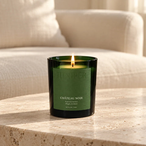 Bougie Château Noir végétale — salon