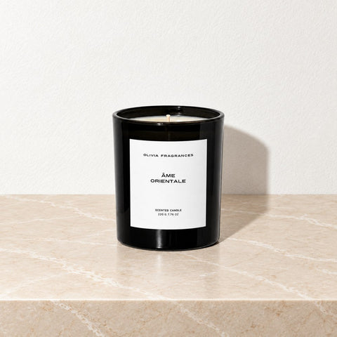 Bougie Âme orientale — marbre beige harmonisé