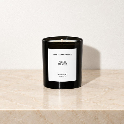 Bougie Reine de Joie — marbre beige harmonisé