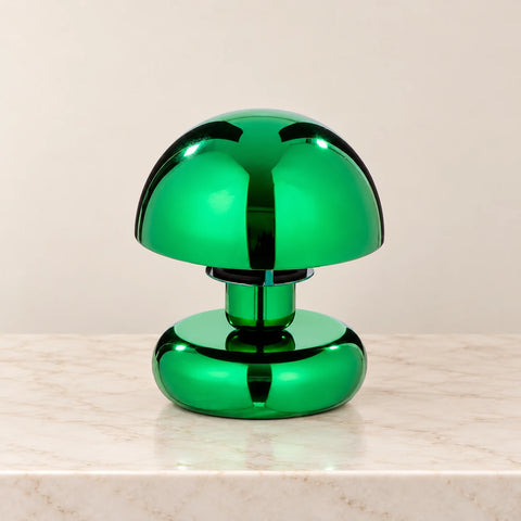 Lampe Kyoto champignon verte sur marbre beige