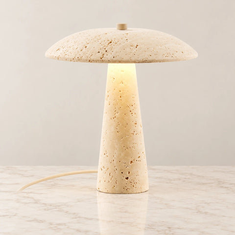 Lampe Consett travertin sur marbre beige