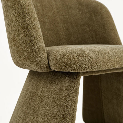 Chaise Velario olive — detail matiere