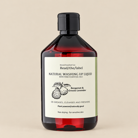 Liquide vaisselle bergamote lavande 500 ml sur fond beige