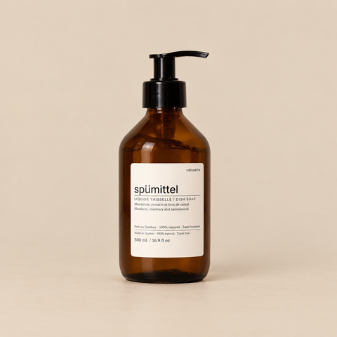 Liquide vaisselle MIVA sur fond beige