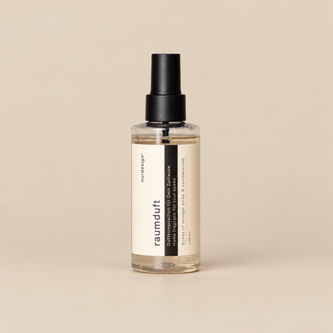 Parfum d’ambiance SAVA orange santal sur fond beige