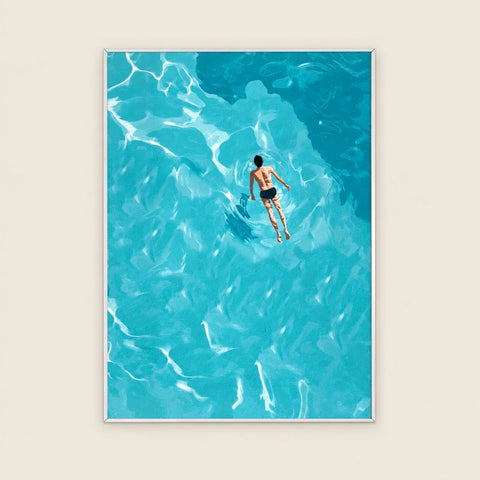 Affiche flottant dans l’eau — vue seule