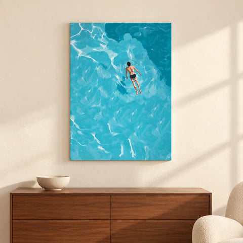 Affiche flottant dans l’eau — ambiance