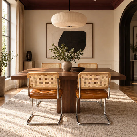 Chaise Breuer caramel — salon table 4