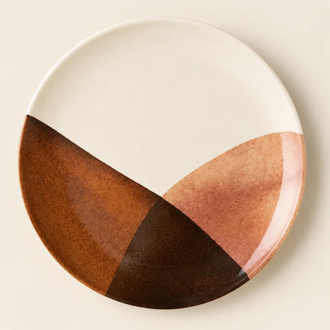 Assiette dessert Gaia grès — vue de face