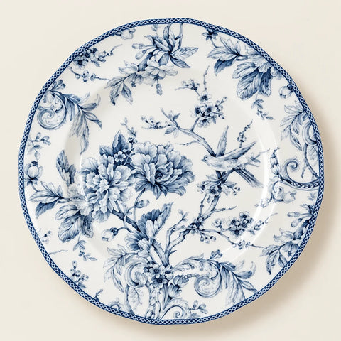 Assiette Kensington décor naturel — vue de face