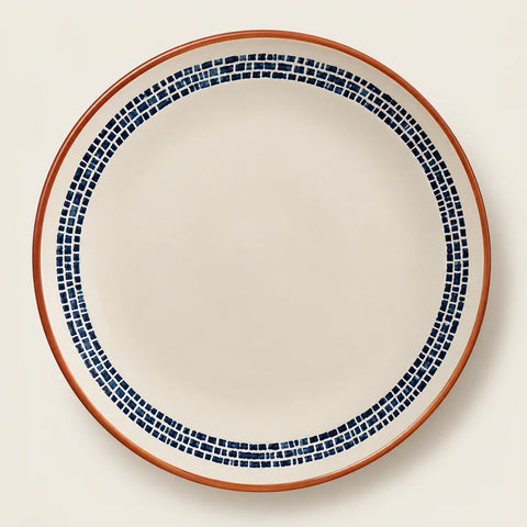 Assiette Amatxi faïence blanche — vue de face