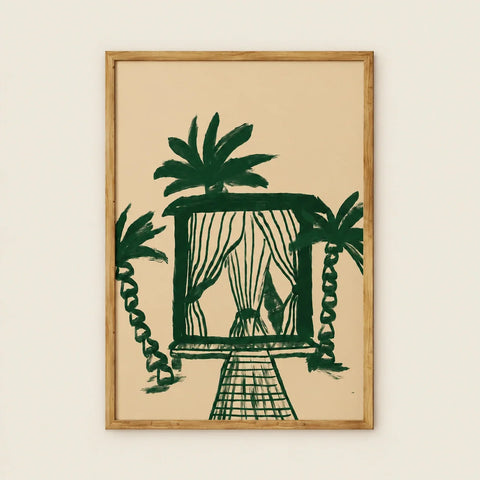 Affiche vacances tropicales — vue seule