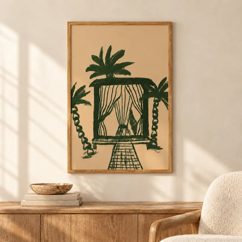 Affiche vacances tropicales — ambiance