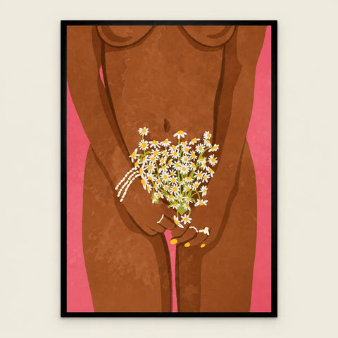 Affiche porter des fleurs — vue seule