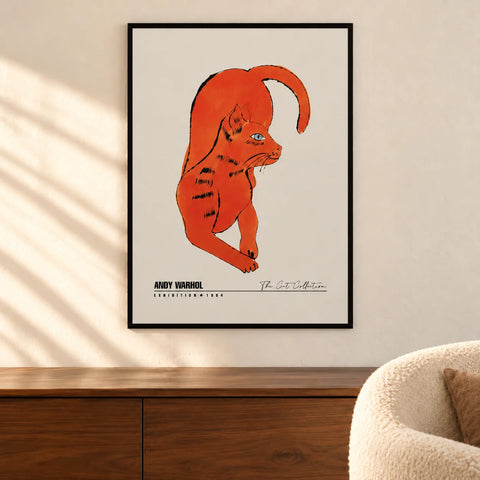 Affiche chat orange — ambiance
