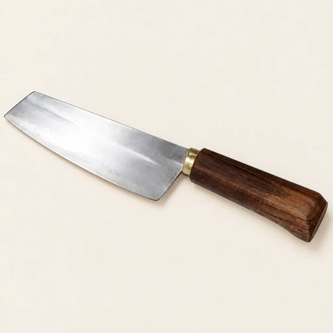 Couteau asiatique BUOM carbone — vue de face