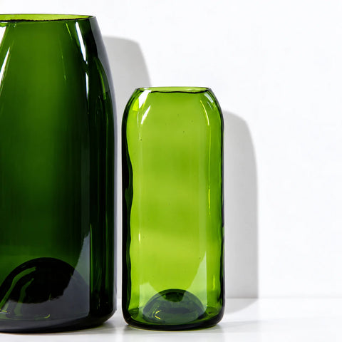 Vase vert verre recyclé — detail