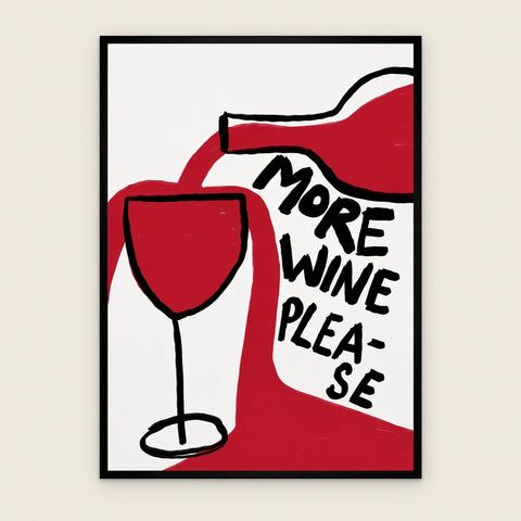 Affiche Plus de vin — vue seule