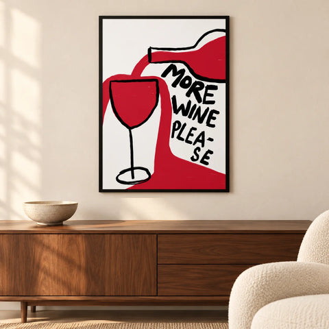 Affiche Plus de vin — ambiance