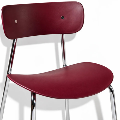 Chaise Doja bordeaux métal — detail