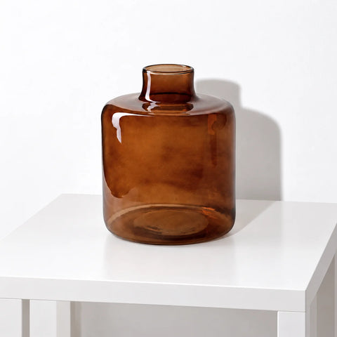 Vase Willow marron — trois quarts