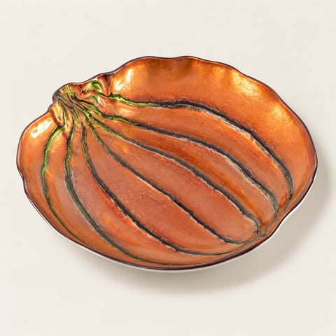 Assiette citrouille orange — vue de face
