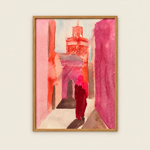 Affiche rues de Marrakech — vue seule