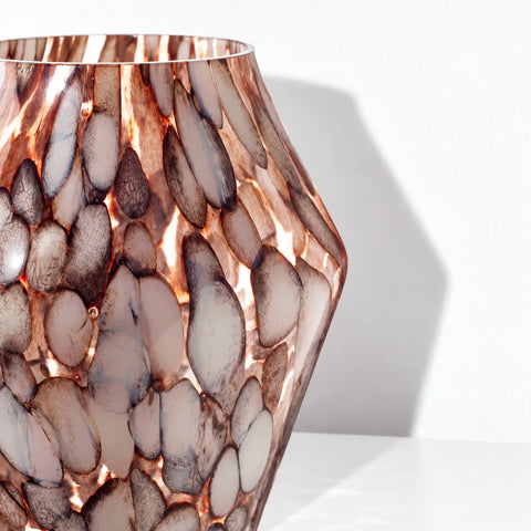 Vase globe verre diamant — detail
