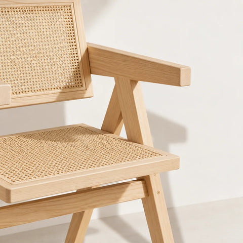 Fauteuil bureau Hector rotin — detail