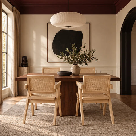 Fauteuil bureau Hector rotin — salon table 4