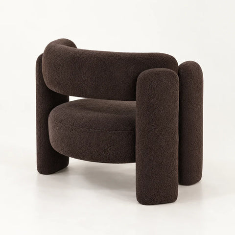 Fauteuil Arviano marron — vue arriere