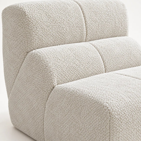 Fauteuil Echoloque bouclé écru — detail matiere