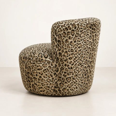 Fauteuil Eve motif léopard — vue arriere