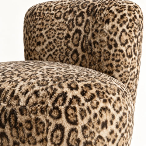 Fauteuil Eve motif léopard — detail matiere
