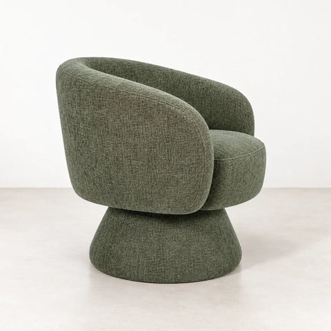 Fauteuil Manon chenille kaki — vue arriere