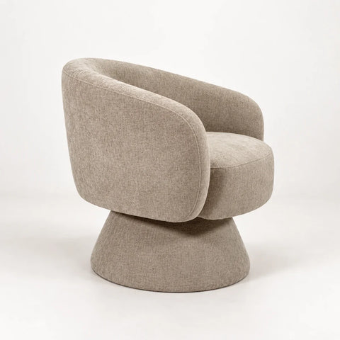 Fauteuil Manon chenille taupe — vue arriere