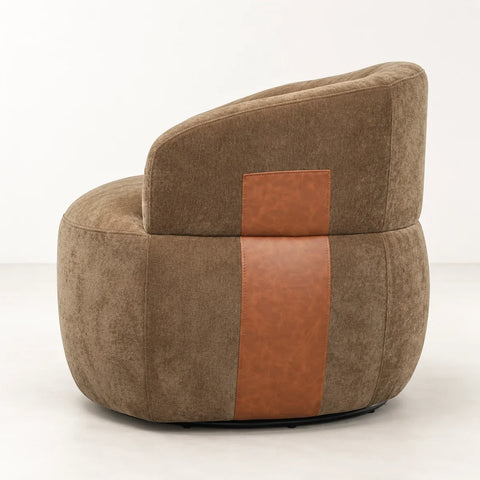 Fauteuil pivotant marron — vue arriere