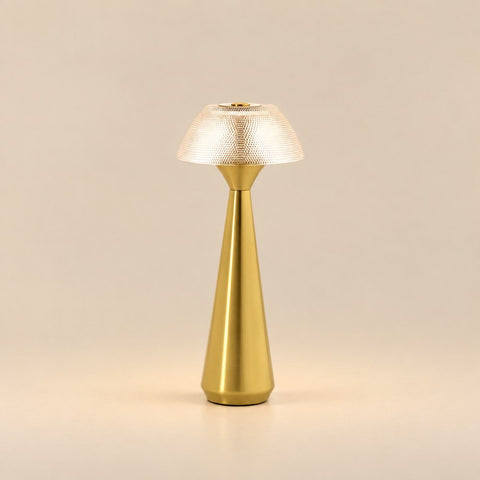 Lampe Mushlampio laiton — beige sable