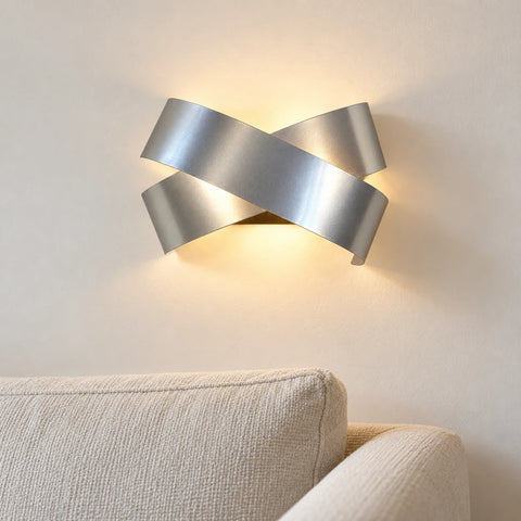 Applique Gordium acier géométrique — ambiance