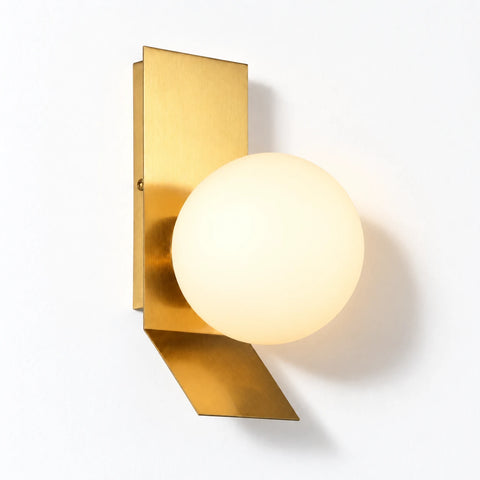 Applique Julia laiton verre — allumee