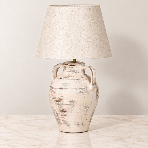 Lampe céramique grise contemporaine — vue rapprochée