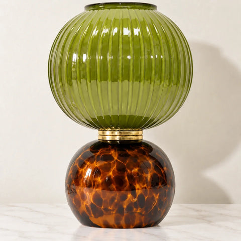 Lampe Adonis léopard kaki — zoom moyen