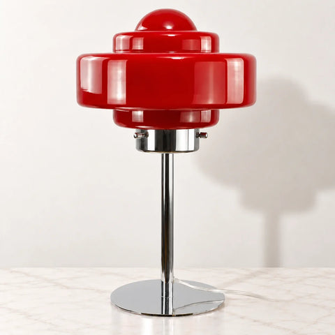 Lampe Zéni verre métal chromé — zoom moyen
