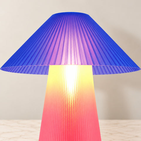 Lampe Shroom rose bleue — détail de l’abat-jour
