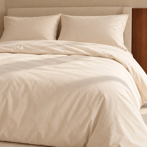 Housse Deyá popeline beige — zoom moyen