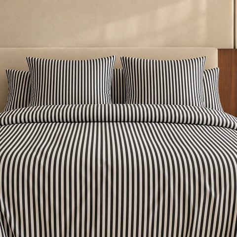 Housse jersey coton noir — zoom moyen