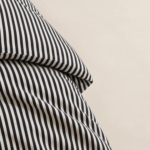 Housse jersey coton noir — detail textile