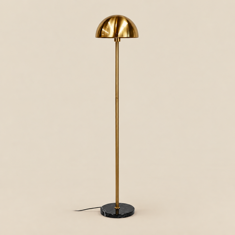 Lampadaire Menton laiton marbre sur fond beige