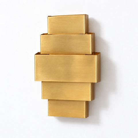 Applique rectangulaire en laiton — eteinte